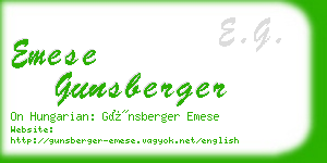 emese gunsberger business card